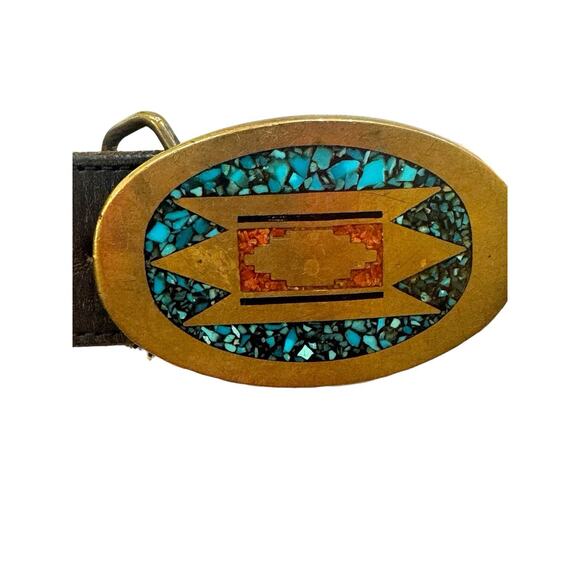 WESTERN Belt Woven Horse Hair Leather Size 32\